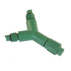 2 Way Y Connector, Green Coaxial RY Adapter